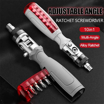 TheDadTools™ 10 in 1 Multi-Angle Ratchet Screwdriver