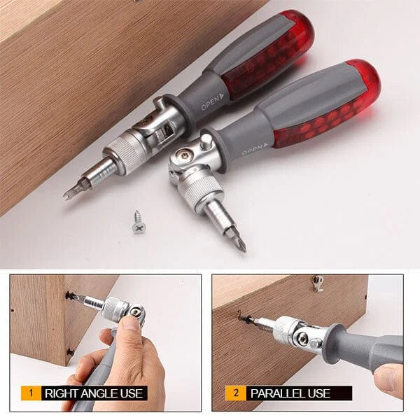 TheDadTools™ 10 in 1 Multi-Angle Ratchet Screwdriver