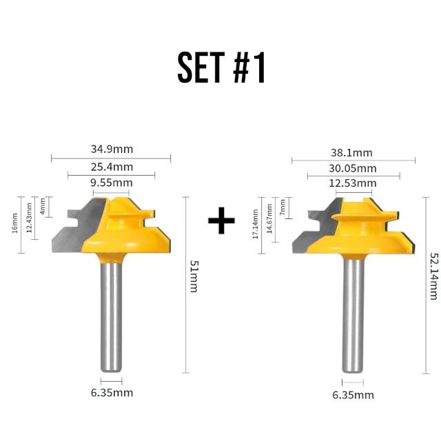 TheDadTools™ 45° Lock Miter Router Bit