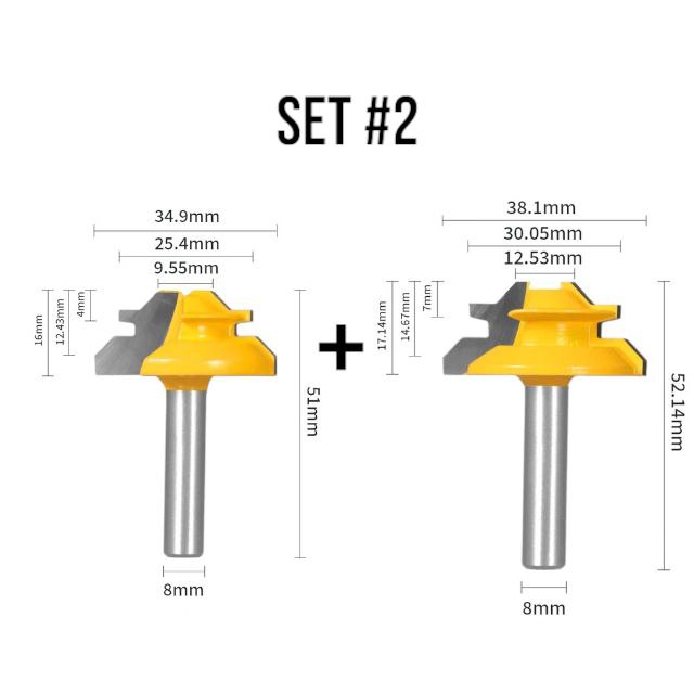 TheDadTools™ 45° Lock Miter Router Bit