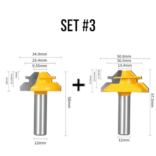 TheDadTools™ 45° Lock Miter Router Bit